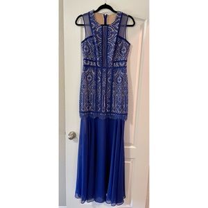 BCBGMAXAZRIA Lace-Trim Gown